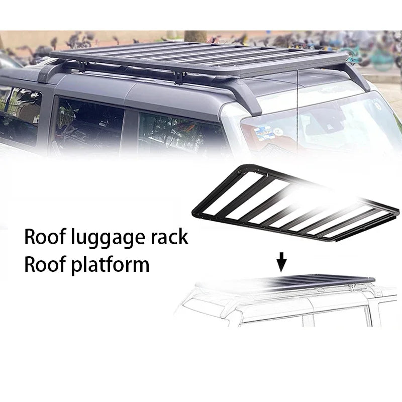 Offroad 4x4 Auto Part Steel chrome Roof rack for Ford bronco 2021 2022 2023 Car accessories roof luggage
