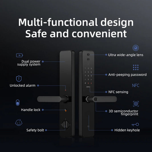 Oklar Mijia Smart Fingerprint Home New Fashion Intelligent Lock Mihome Smart Door Lock Digital Pro Automatic Pro S30PRO-1-Y Lock