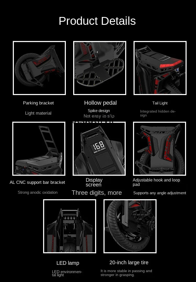 One-Wheeled Balance Car Adult Shock-Absorbing off-Road High-Speed High-Endurance Electric Unicycle