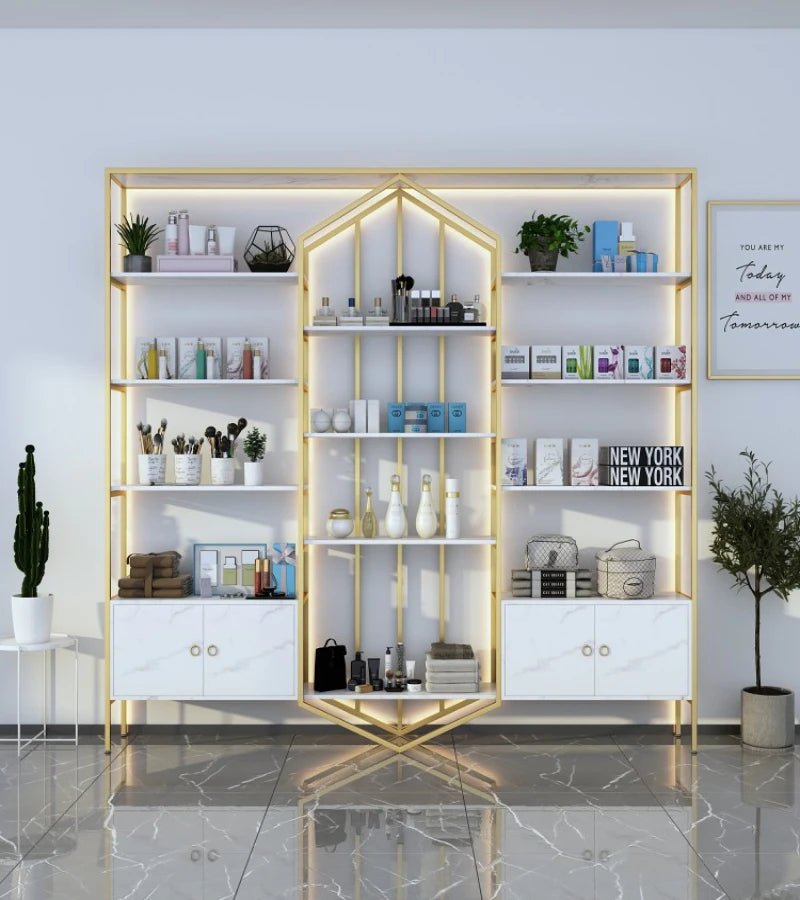 Online celebrity beauty salon cosmetics product display cabinet nail bag cabinet live broadcast room display cabinet gift shelf