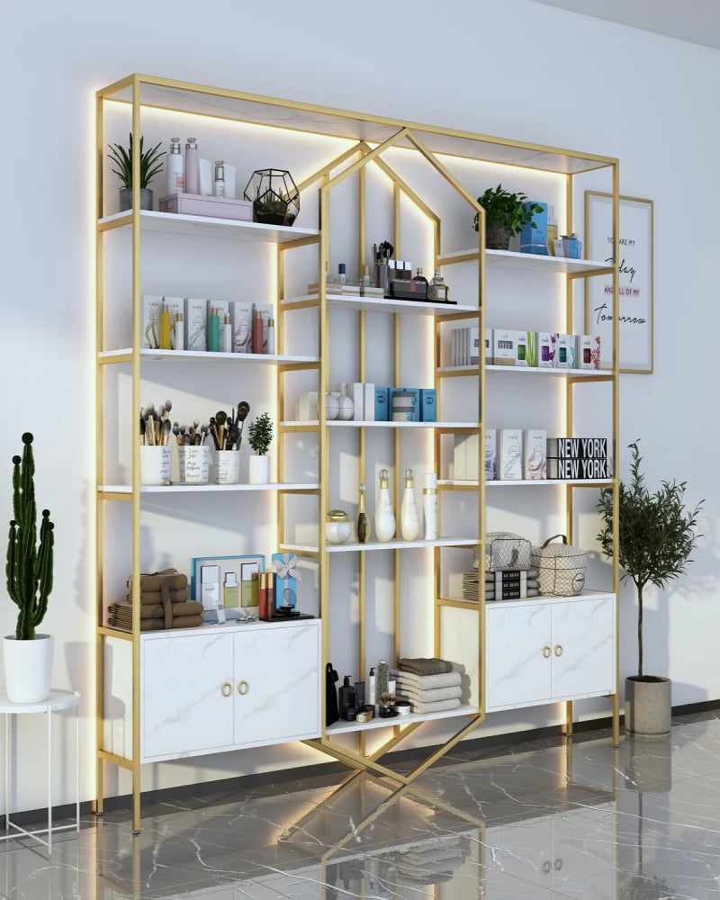 Online celebrity beauty salon cosmetics product display cabinet nail bag cabinet live broadcast room display cabinet gift shelf