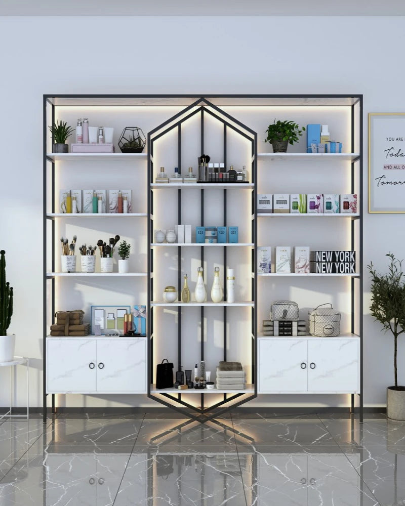 Online celebrity beauty salon cosmetics product display cabinet nail bag cabinet live broadcast room display cabinet gift shelf
