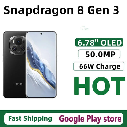 Original Honor Magic 6 Mobile Phone Snapdragon 8 Gen 3 Android 14.0 Wireless Charge 6.78" OLED 120HZ 50.0MP Camera 5450mAh