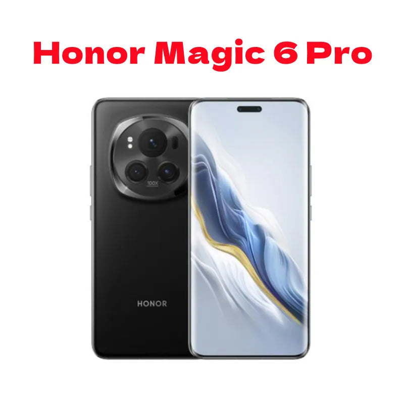 Original New Honor Magic 6 Pro 5G Mobile Phone 5600mAh Battery 80W 6.80" OLED 120Hz 50MP Rear Three Camera Android 14 NFC