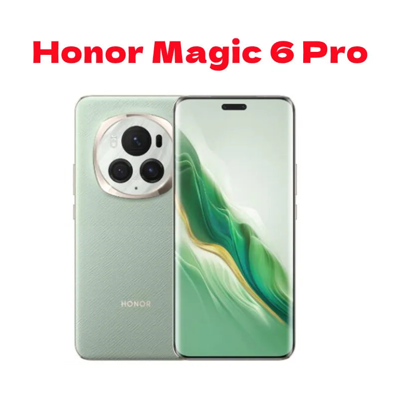Original New Honor Magic 6 Pro 5G Mobile Phone 5600mAh Battery 80W 6.80" OLED 120Hz 50MP Rear Three Camera Android 14 NFC