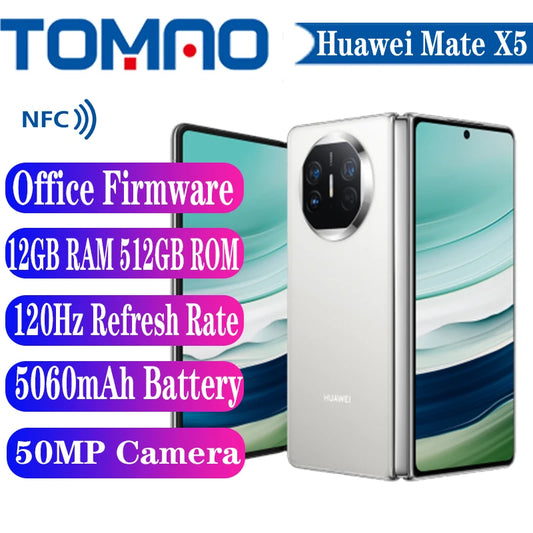 Original Official New Huawei Mate X5 Folded Screen Mobile Phone 50MP Rear Camera 7.85" OLED Screen HarmonyOS4.0 5060mAh 66W NFC
