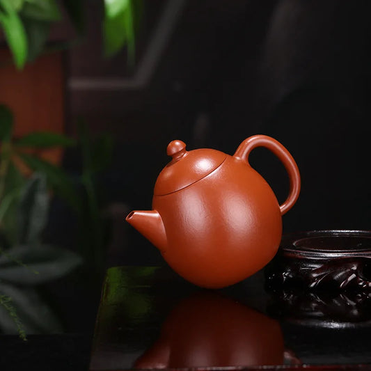 Original ore Yixing purple clay pot master handmade wrinkled skin Zhuni gentian pot 220cc collection tea set