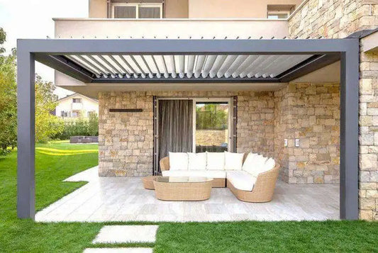 Outdoor Aluminum Frame Garden Pavilion Quality Rainproof Hexagonal Canopy Gazebo Pergola
