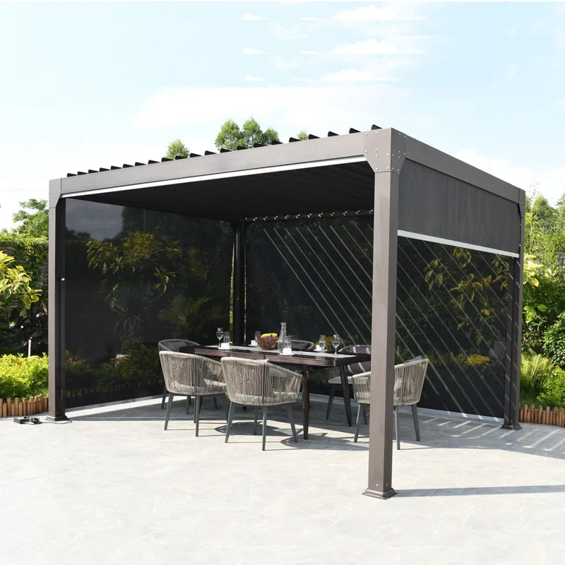 Outdoor Pavilion Moonlight Shed Garden Terrace Electric Automatic Sunshade Outdoor Balcony Outdoor Aluminum Alloy Pavilion