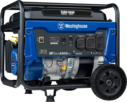 Outdoor Power Equipment 6600 Peak Watt Home Backup Portable Generator, Transfer Switch Ready 30A Outlet, RV Ready 30A Outlet