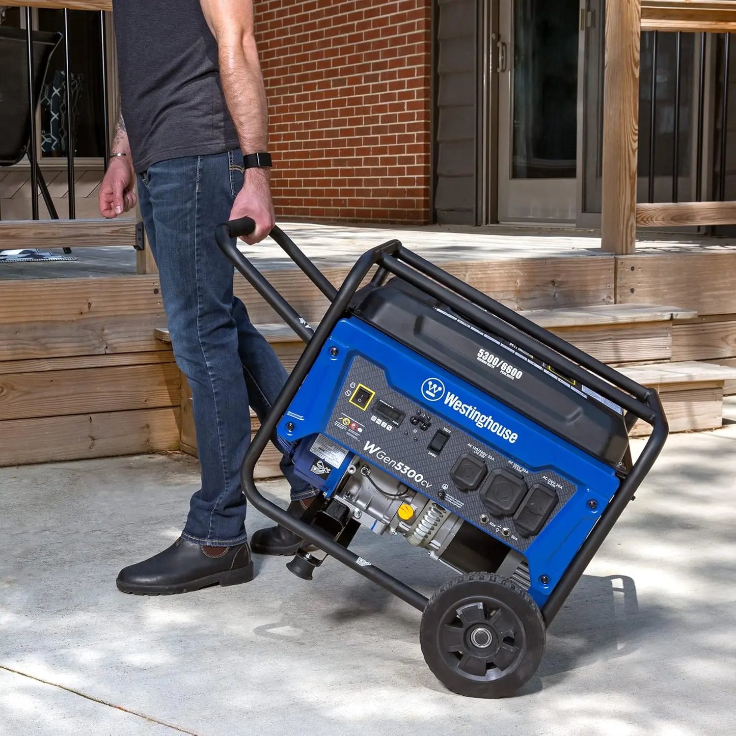 Outdoor Power Equipment 6600 Peak Watt Home Backup Portable Generator, Transfer Switch Ready 30A Outlet, RV Ready 30A Outlet