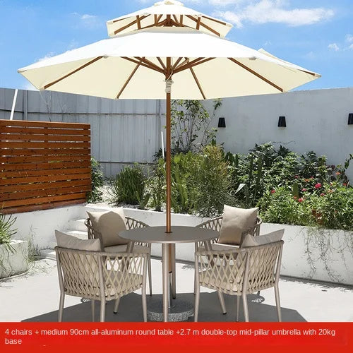 Outdoor Tables,  Outdoor Leisure Vine Chairs, Net Red Dew Tianyang Tea Table and Chair Combination Aluminum Alloy