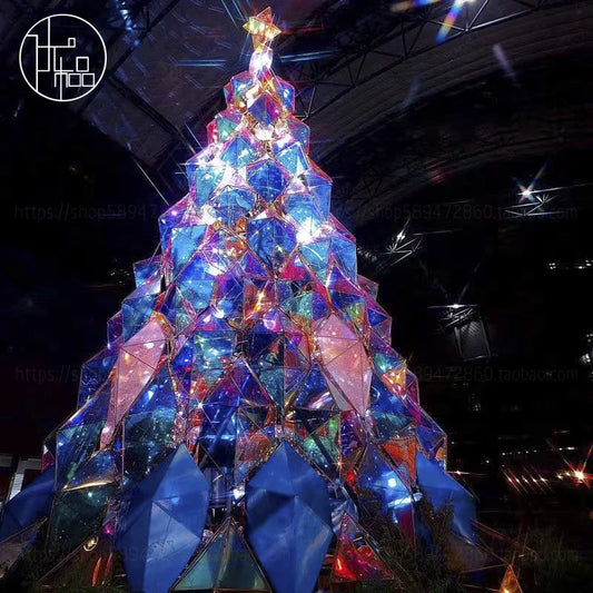 Outdoor acrylic Christmas tree ornaments, indoor sculptures, shopping malls, pedestrian streets, Christmas themed decorations