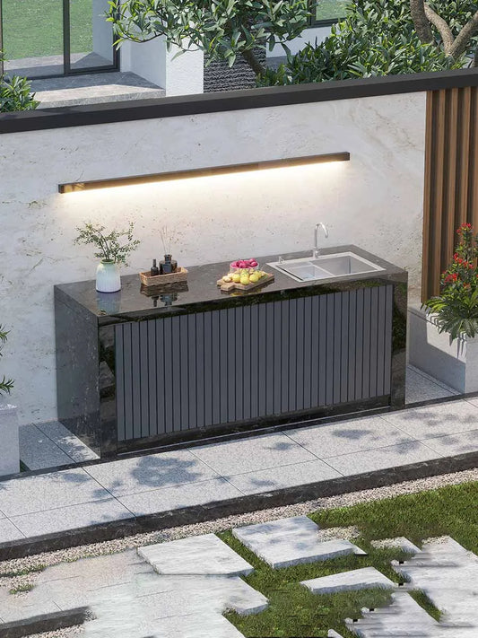 Outdoor courtyard barbecue table, outdoor courtyard carbon grill, villa home grill, stainless steel gas barbecue stove customiza