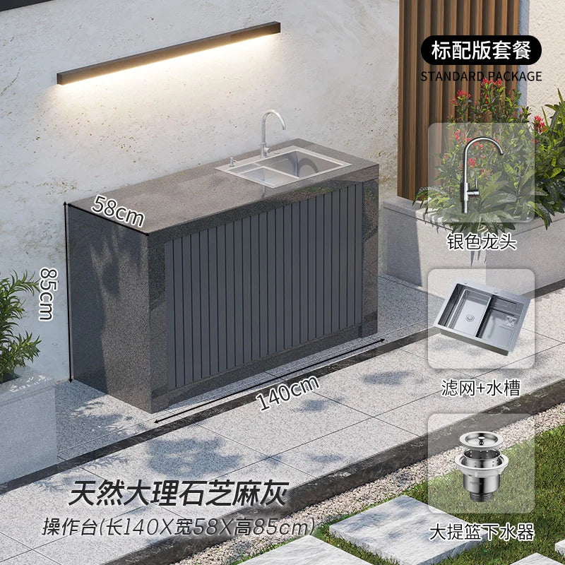 Outdoor courtyard barbecue table, outdoor courtyard carbon grill, villa home grill, stainless steel gas barbecue stove customiza