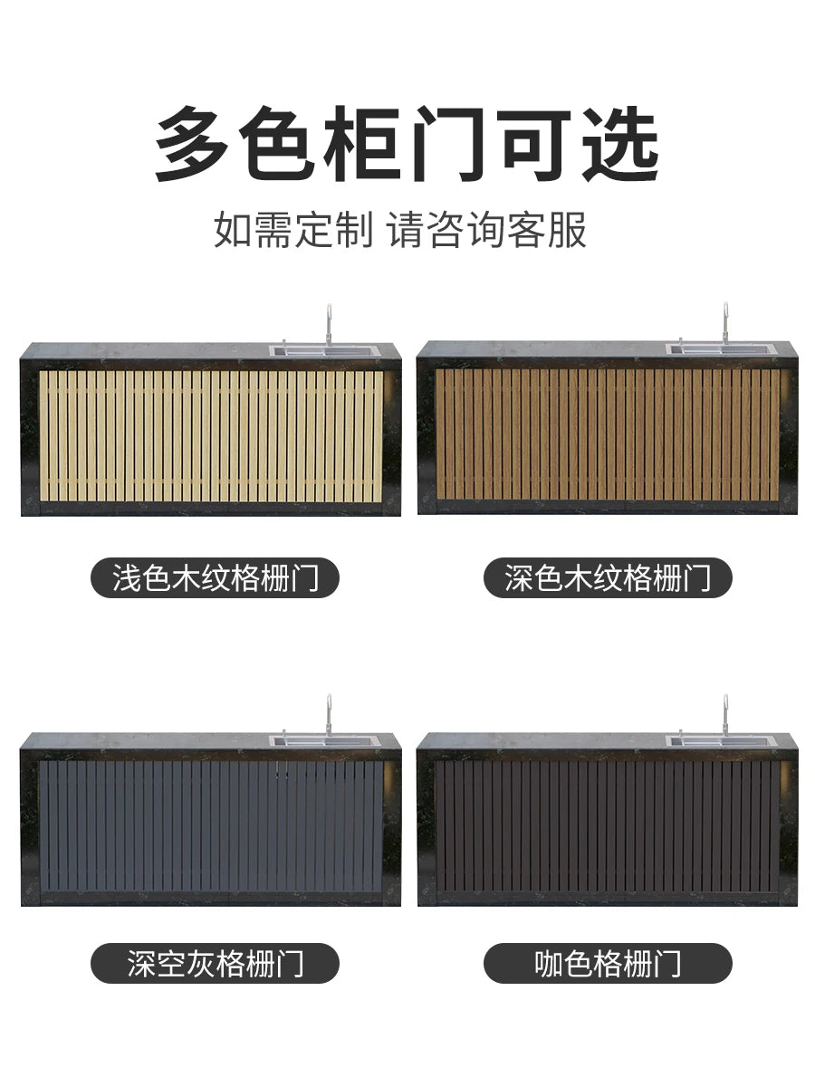 Outdoor courtyard barbecue table, outdoor courtyard carbon grill, villa home grill, stainless steel gas barbecue stove customiza