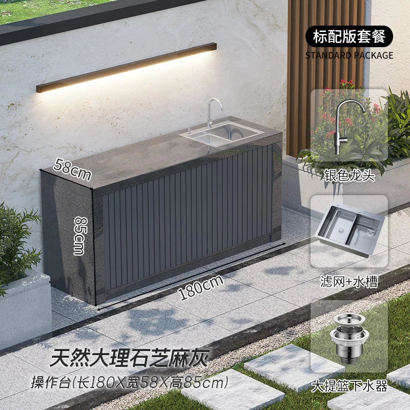 Outdoor courtyard barbecue table, outdoor courtyard carbon grill, villa home grill, stainless steel gas barbecue stove customiza