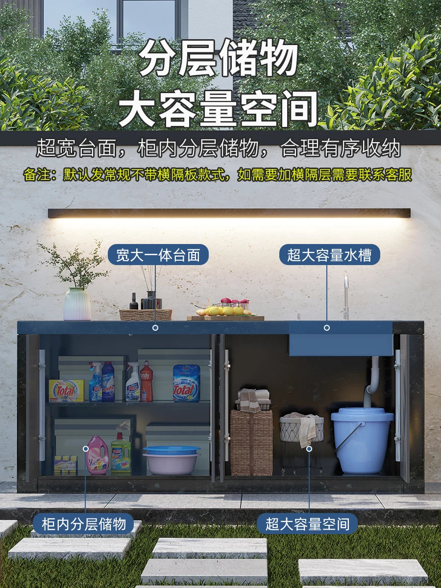 Outdoor courtyard barbecue table, outdoor courtyard carbon grill, villa home grill, stainless steel gas barbecue stove customiza