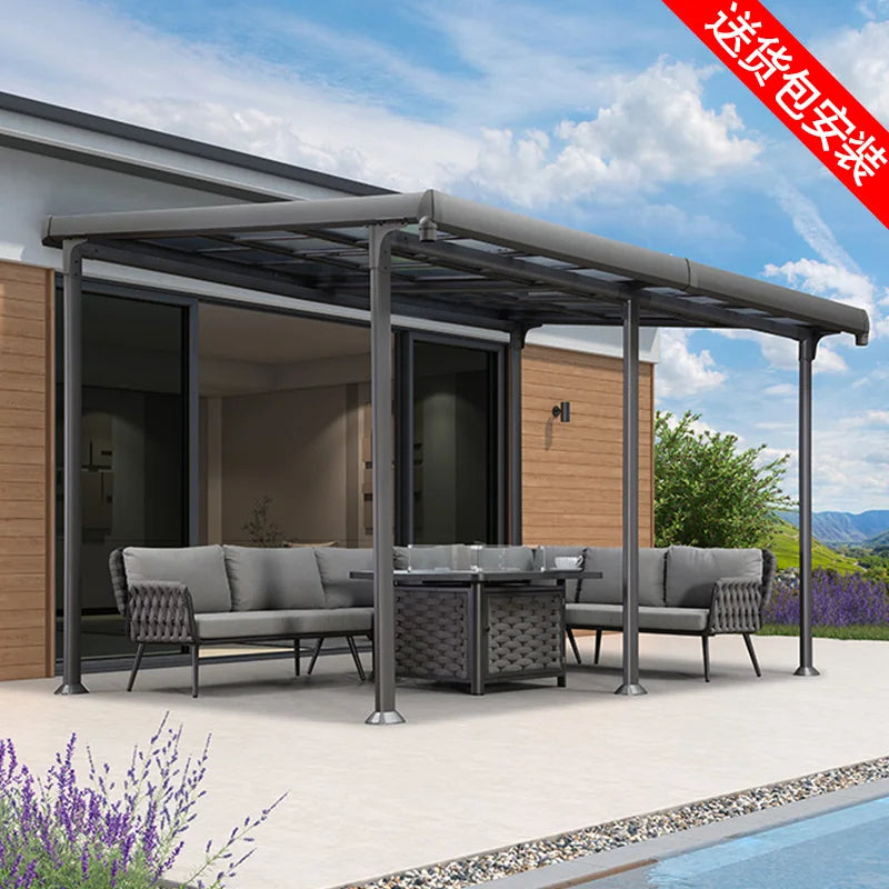 Outdoor electric sunshade garden courtyard villa balcony smoking room aluminum alloy pavilion awning pergola