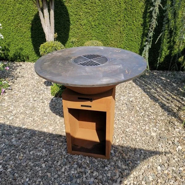 Outdoor garden rust corten steel fire pit heavy duty BBQ