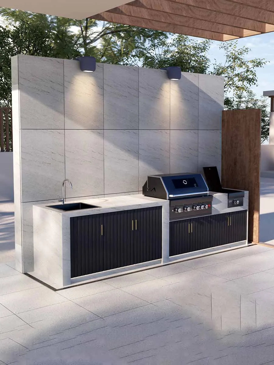 Outdoor marble storage cabinet, villa, outdoor agricultural washing cabinet, courtyard, household sink, integrated cabinet, oper