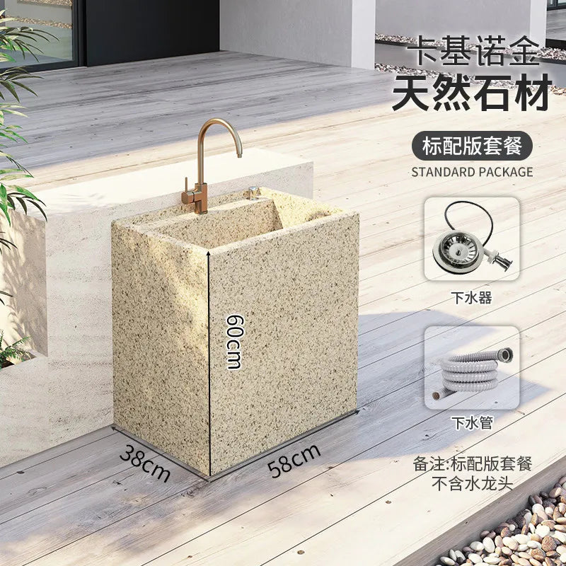 Outdoor mop pool, courtyard, home balcony, mop mop, mop, mop, mop, mop, mop, outdoor marble mop basin, floor standing integrated