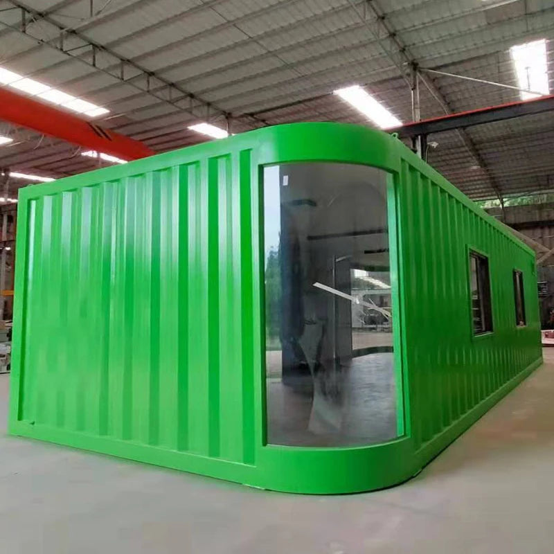 Outdoor residential container mobile house glass assembly house container simple house office exhibition hall activities