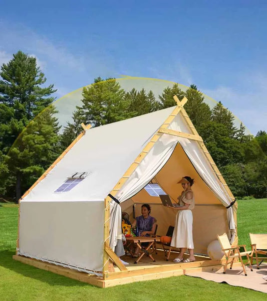 Outdoor solid wood garden, farmhouse, landscape, homestay, camping tent