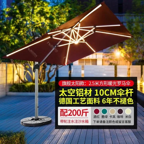 Outdoor sunshade courtyard umbrella villa garden terrace large solar umbrella household commercial stalls.