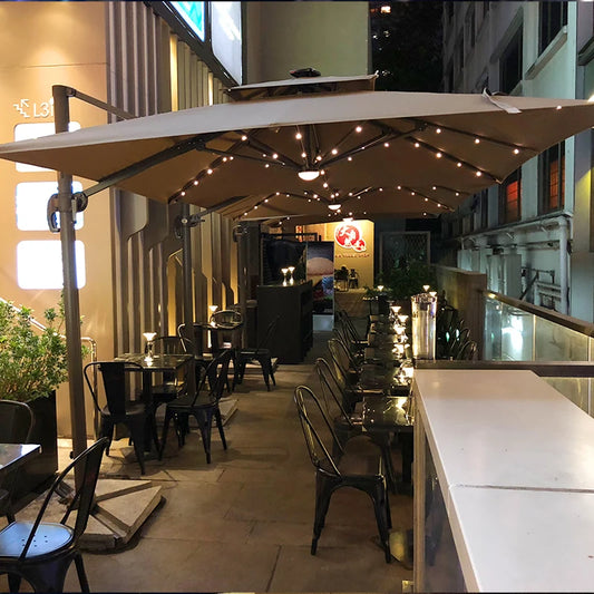 Outdoor sunshade villa garden courtyard sub-terrace roof outdoor sunshade wind-resistant umbrella