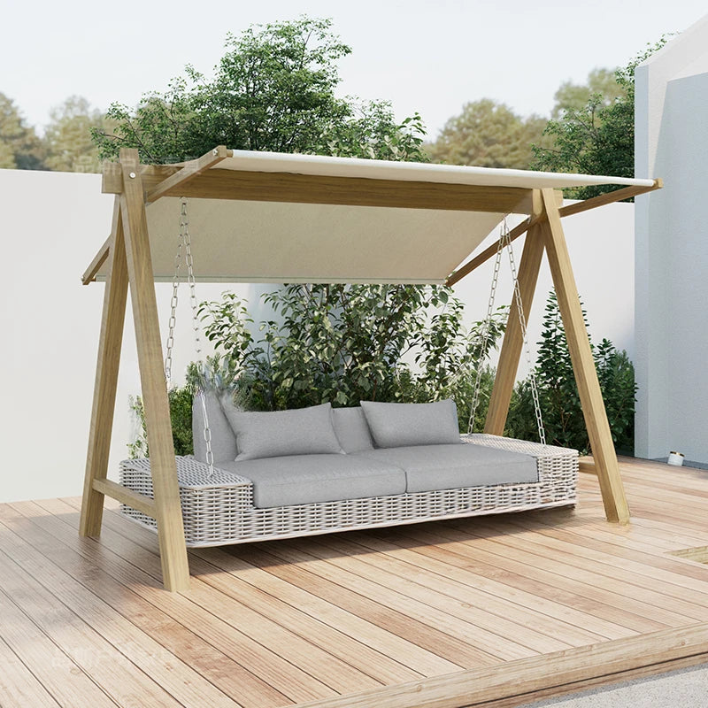 Outdoor swing patio hammock garden lazy double rocking chair outdoor terrace home open air balcony hanging chair cradle