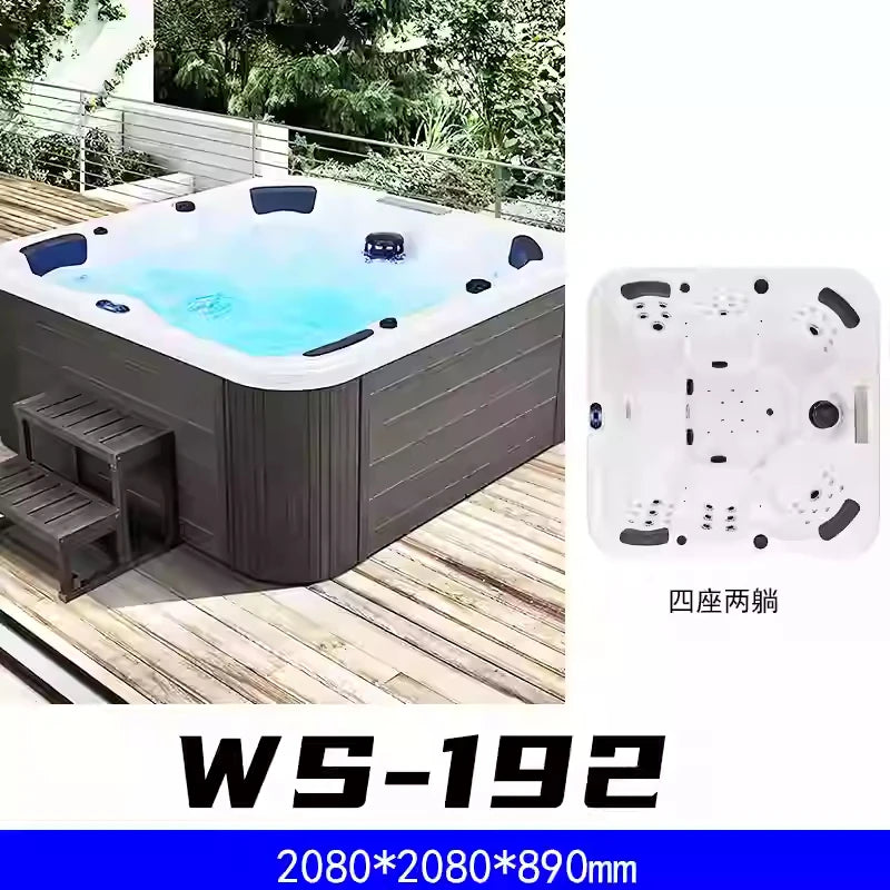 Outdoor villa intelligent surfing jacuzzi household constant temperature hotel hot spring B&B.