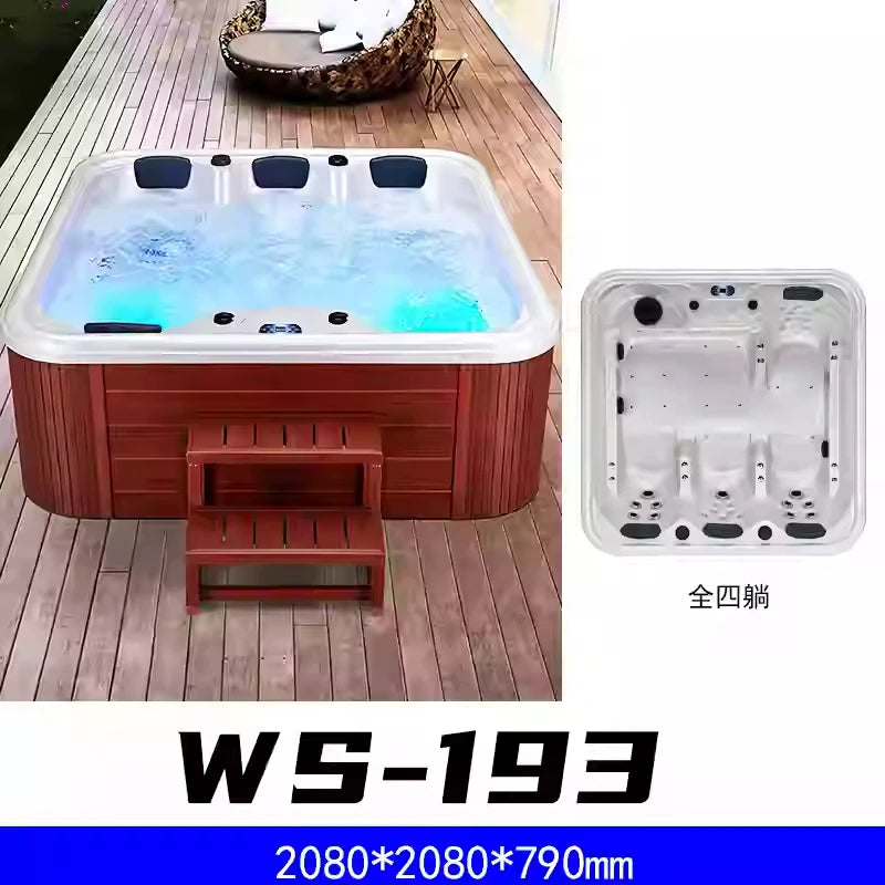 Outdoor villa intelligent surfing jacuzzi household constant temperature hotel hot spring B&B.