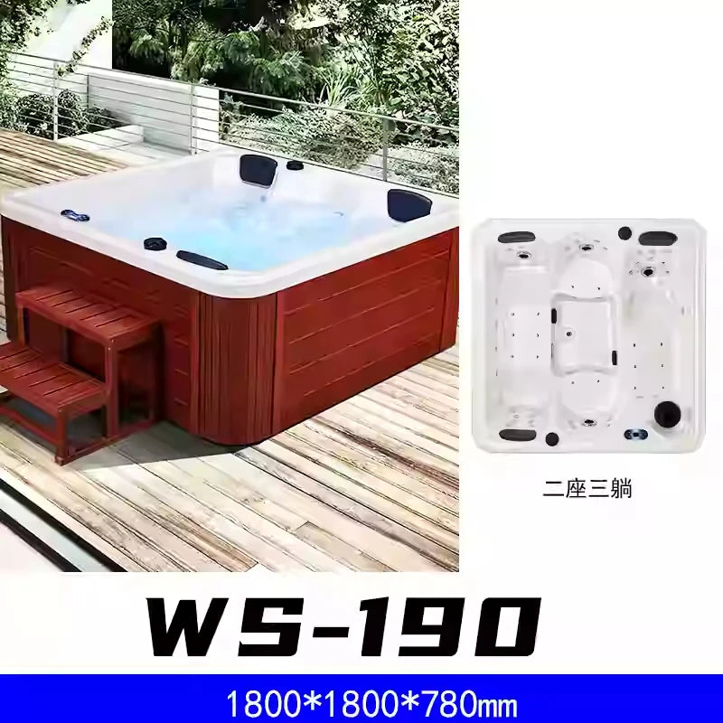 Outdoor villa intelligent surfing jacuzzi household constant temperature hotel hot spring B&B.