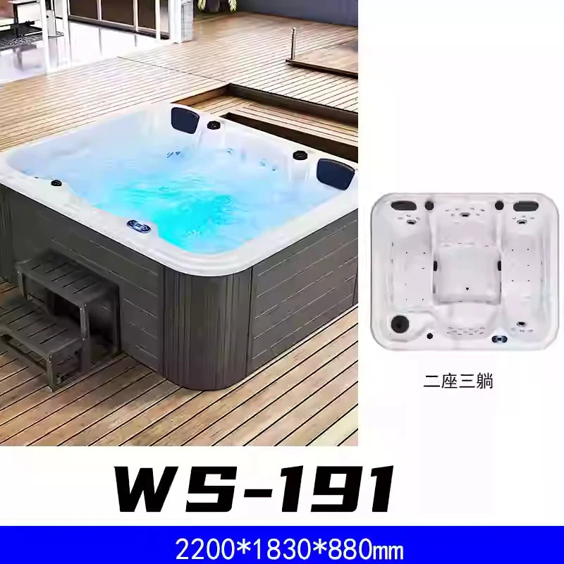 Outdoor villa intelligent surfing jacuzzi household constant temperature hotel hot spring B&B.