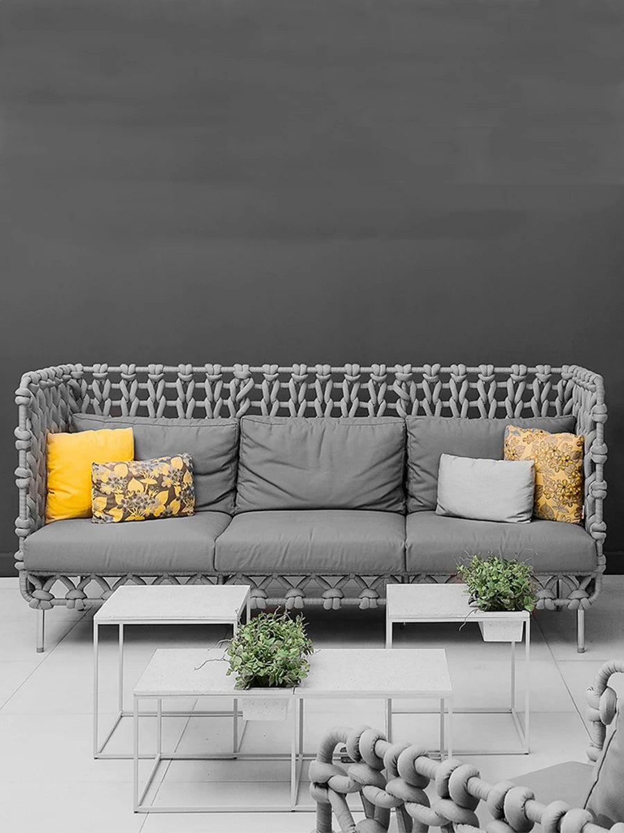 Outdoor villa sofas, rattan chairs, artistic and creative balconies, outdoor garden furniture