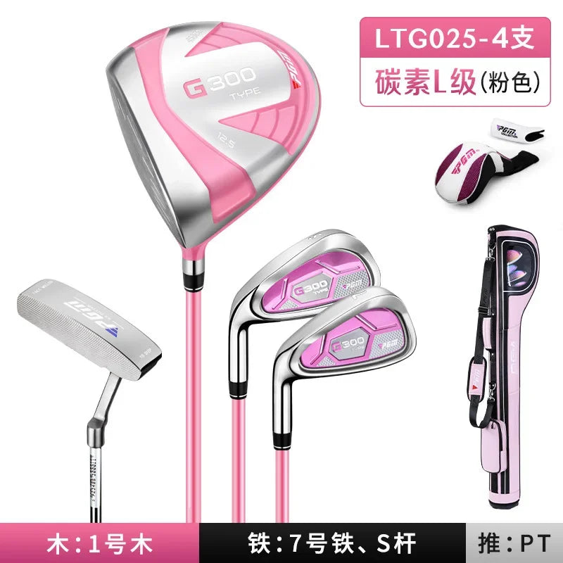 PGM 4PCS/12PCS Golf Club Sets With Standard Ball Bag LTG025 Left Hand Ladies Stainless Steel Head Golf Club Practice Club