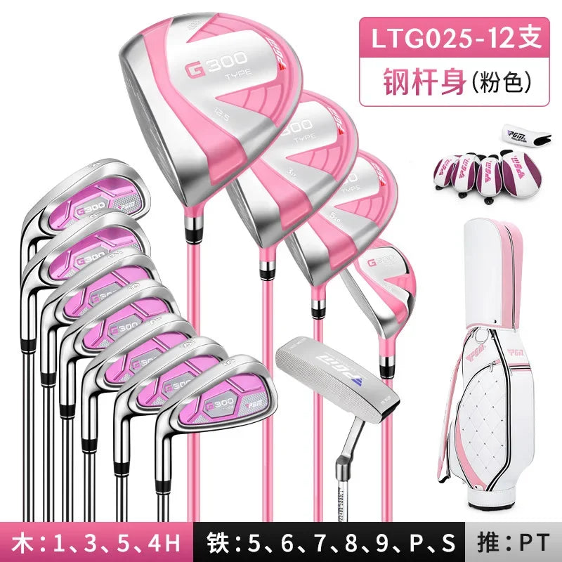 PGM 4PCS/12PCS Golf Club Sets With Standard Ball Bag LTG025 Left Hand Ladies Stainless Steel Head Golf Club Practice Club