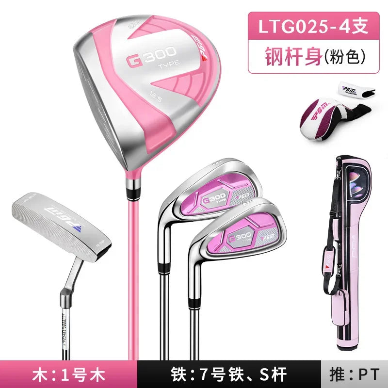 PGM 4PCS/12PCS Golf Club Sets With Standard Ball Bag LTG025 Left Hand Ladies Stainless Steel Head Golf Club Practice Club