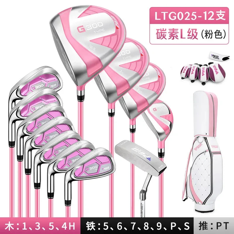 PGM 4PCS/12PCS Golf Club Sets With Standard Ball Bag LTG025 Left Hand Ladies Stainless Steel Head Golf Club Practice Club