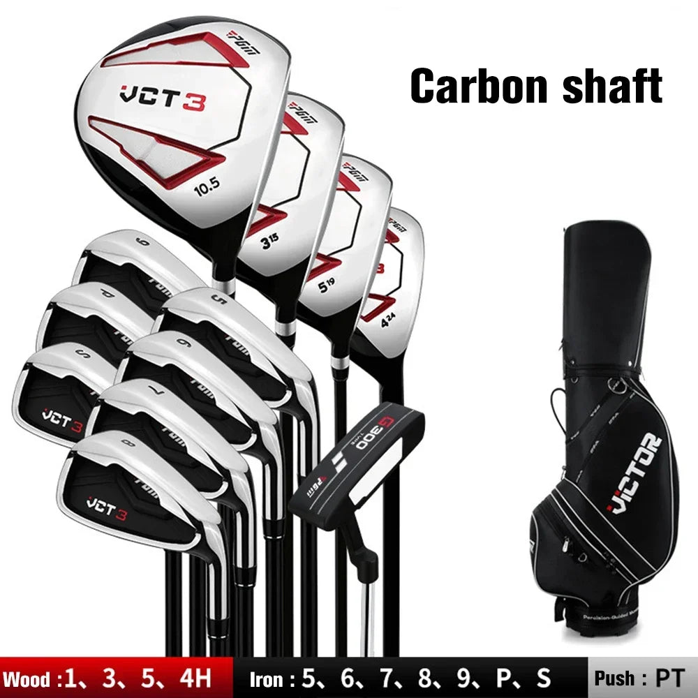 PGM Golf Club Sets MTG031,VCT3 Generation Men's 9/12 Branch Golf Clubs,Beginner's Right Hand Complete Golf Rod Set