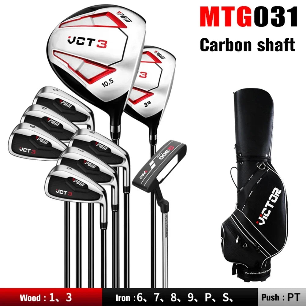 PGM Golf Club Sets MTG031,VCT3 Generation Men's 9/12 Branch Golf Clubs,Beginner's Right Hand Complete Golf Rod Set