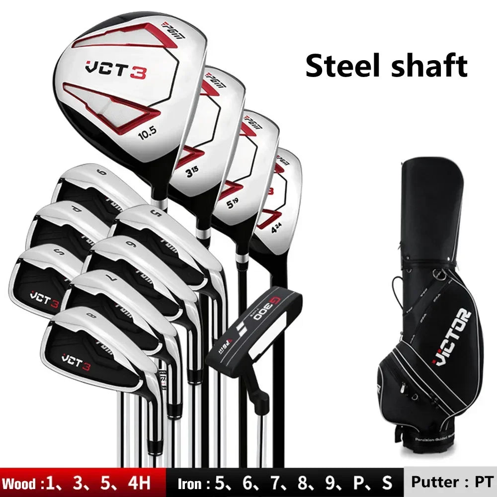PGM Golf Club Sets MTG031,VCT3 Generation Men's 9/12 Branch Golf Clubs,Beginner's Right Hand Complete Golf Rod Set