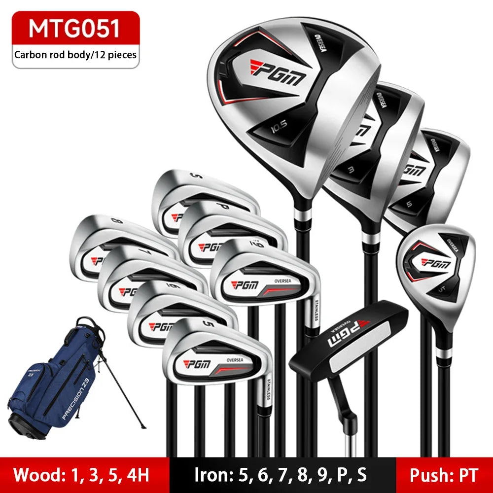 PGM Golf Clubs Sets MTG051,Men's 9/12 Branch High Fault Tolerance Golf Supplies,Right Handed Complete Beginner's Full Golf Set