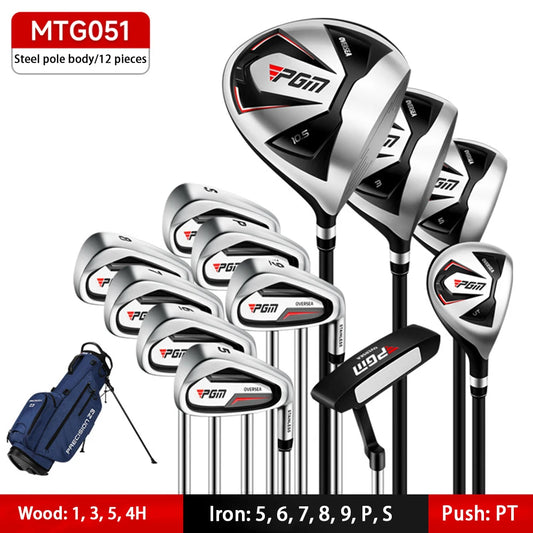 PGM Golf Clubs Sets MTG051,Men's 9/12 Branch High Fault Tolerance Golf Supplies,Right Handed Complete Beginner's Full Golf Set