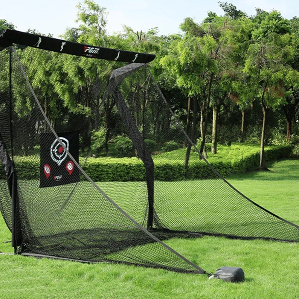 PGM Golf Training Hitting Net,Golf Driving Range Hitting Net with Enlarged Side Protection Net,Indoor/Outdoor Golf Practice Aids