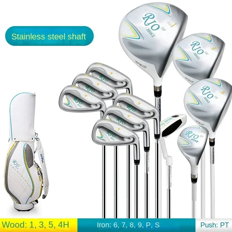 PGM Women's Golf Club Elegant Women's Carbon Shaft Set 11-Pole Junior High School Scholar Practice Rod LTG014