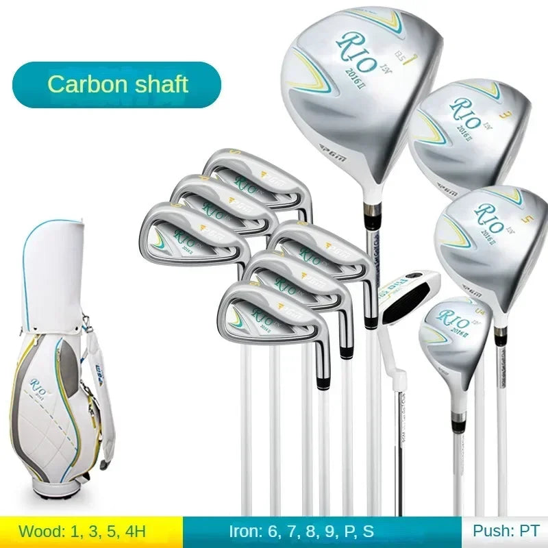PGM Women's Golf Club Elegant Women's Carbon Shaft Set 11-Pole Junior High School Scholar Practice Rod LTG014