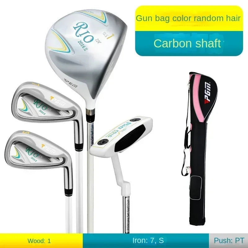 PGM Women's Golf Club Elegant Women's Carbon Shaft Set 11-Pole Junior High School Scholar Practice Rod LTG014