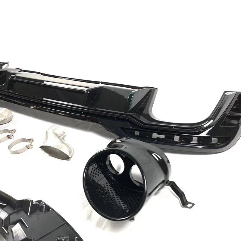 PP material Car Body Kit Front Side Skirts Fender Large Tailpipe Body Kit For  A4 2020
